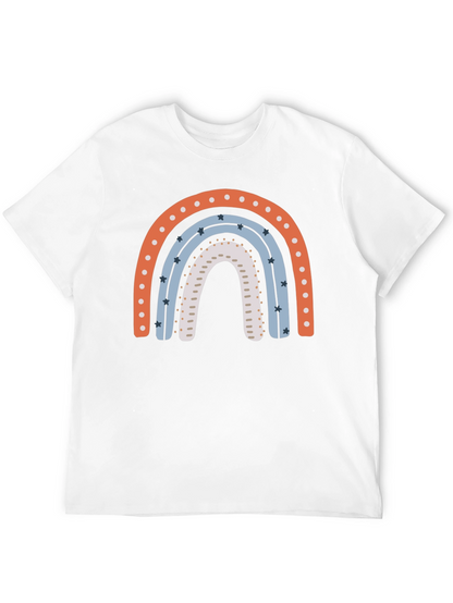 Rainbow Graphic Print Black T-Shirt
