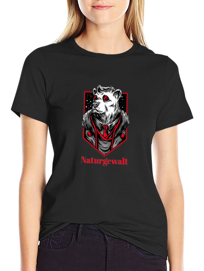 Natures Force Bear Graphic Tee - Black