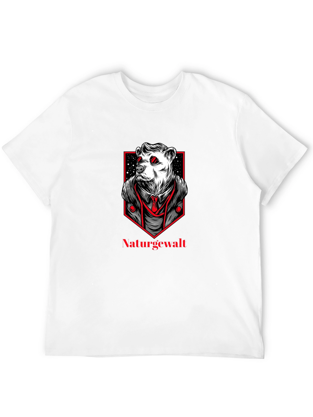 Natures Force Bear Graphic Tee - Black