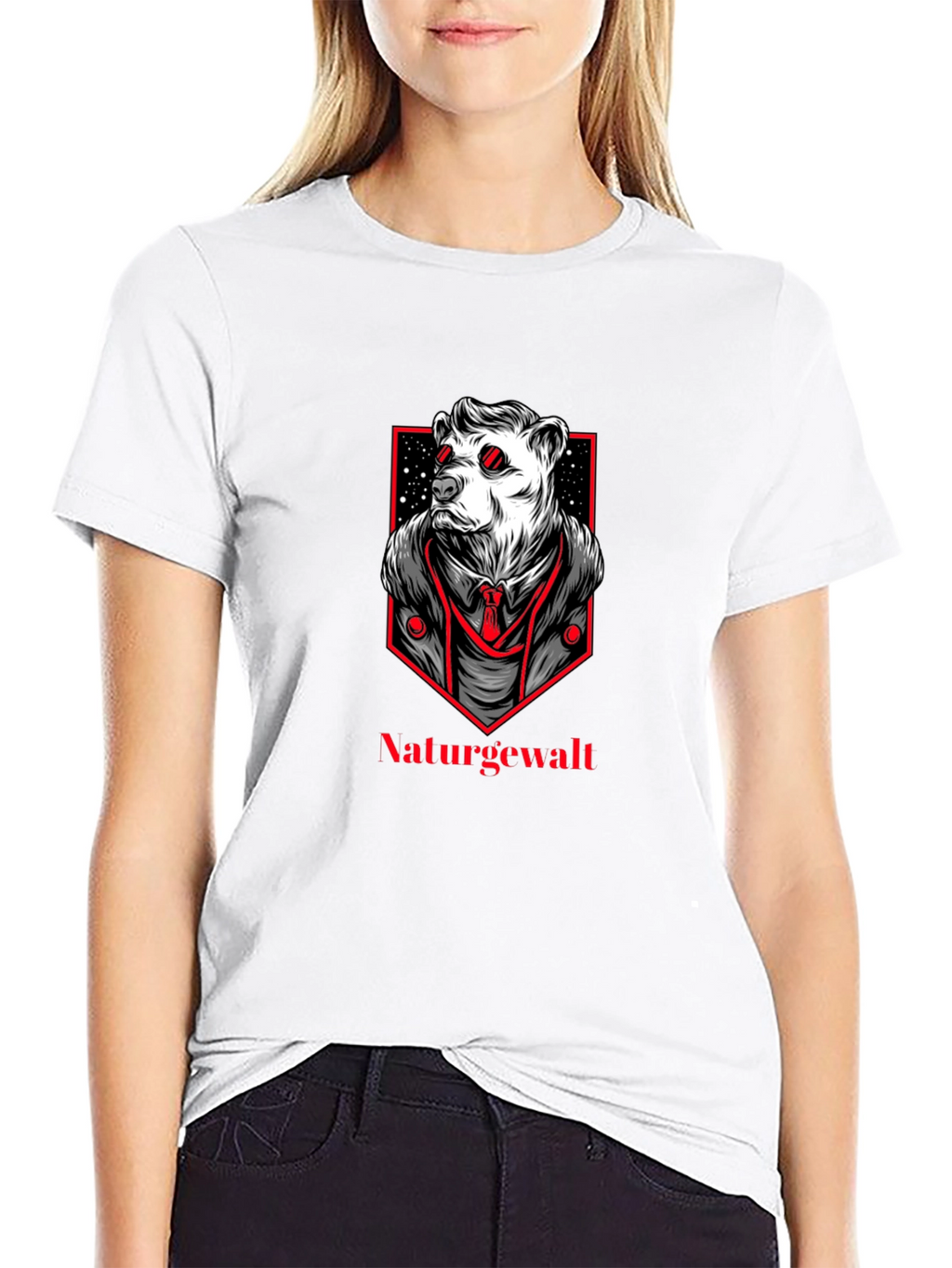 Natures Force Bear Graphic Tee - Black
