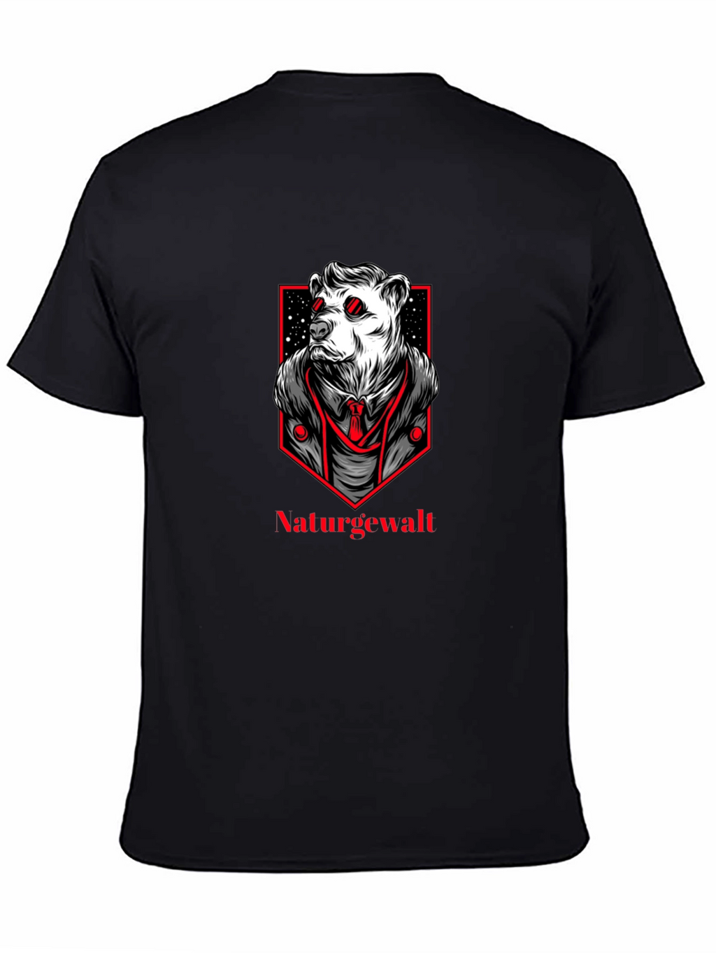 Natures Force Bear Graphic Tee - Black