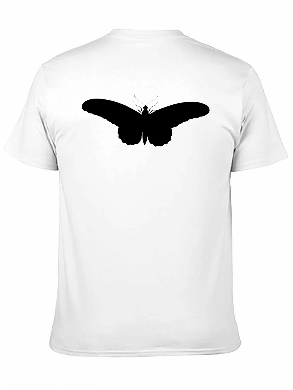 Butterfly Silhouette Graphic Tee - Black