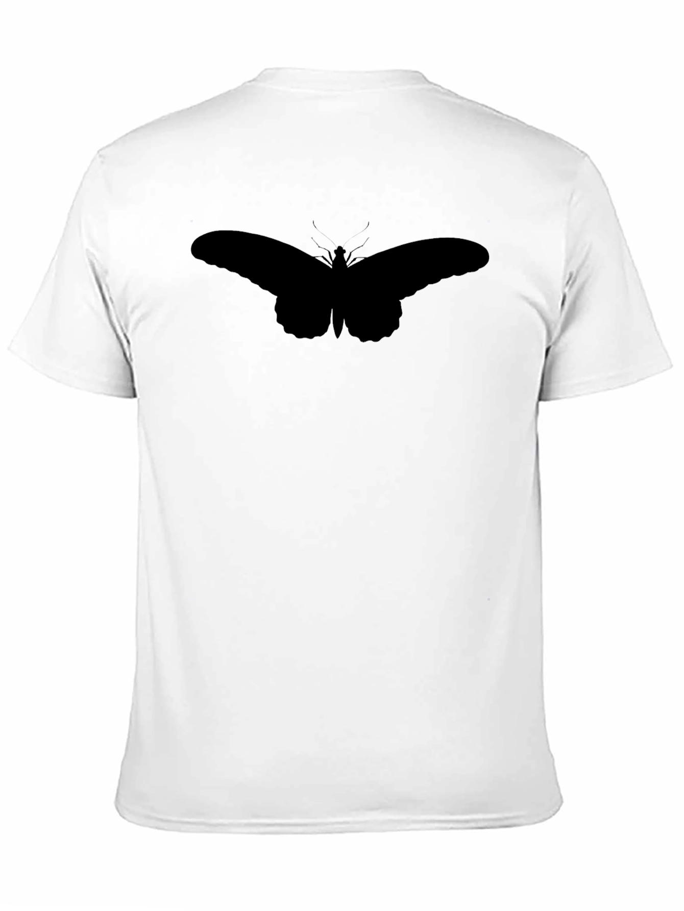 Butterfly Silhouette Graphic Tee - Black