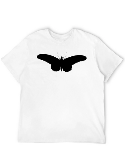 Butterfly Silhouette Graphic Tee - Black