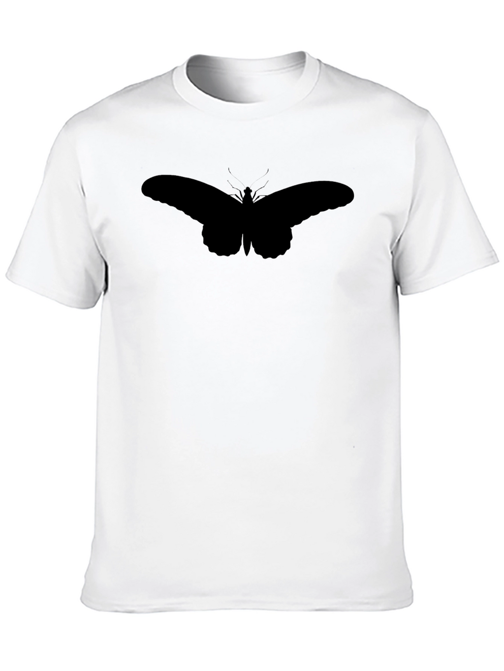 Butterfly Silhouette Graphic Tee - Black