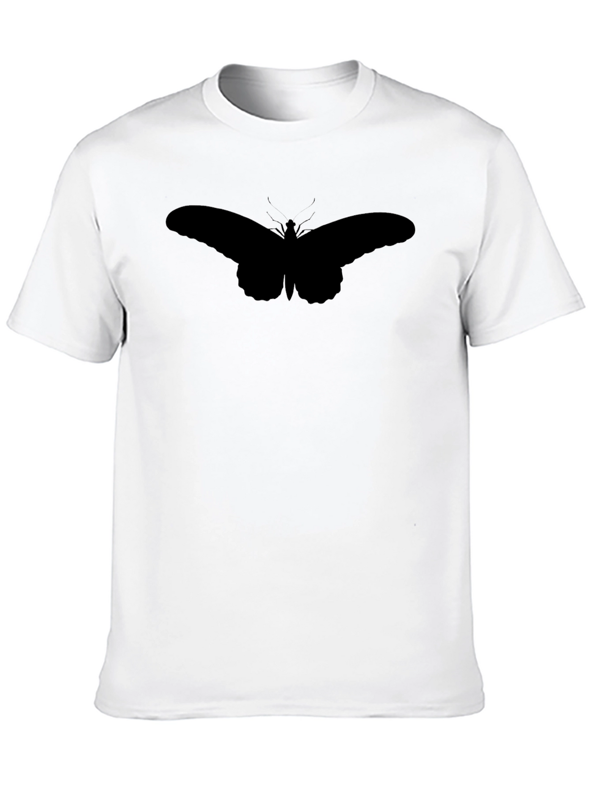 Butterfly Silhouette Graphic Tee - Black