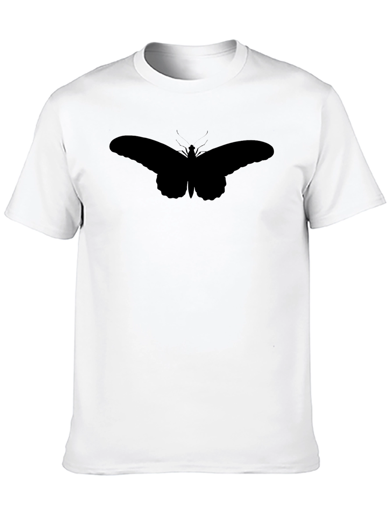 Butterfly Silhouette Graphic Tee - Black