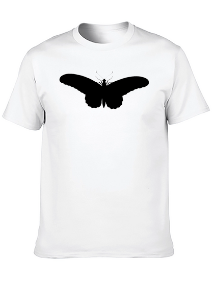 Butterfly Silhouette Graphic Tee - Black