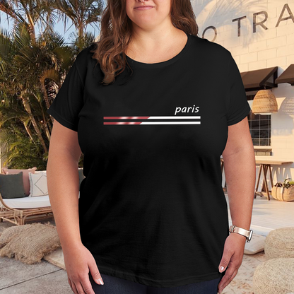 Premium Gold Metall Line Paris Casual T-Shirt