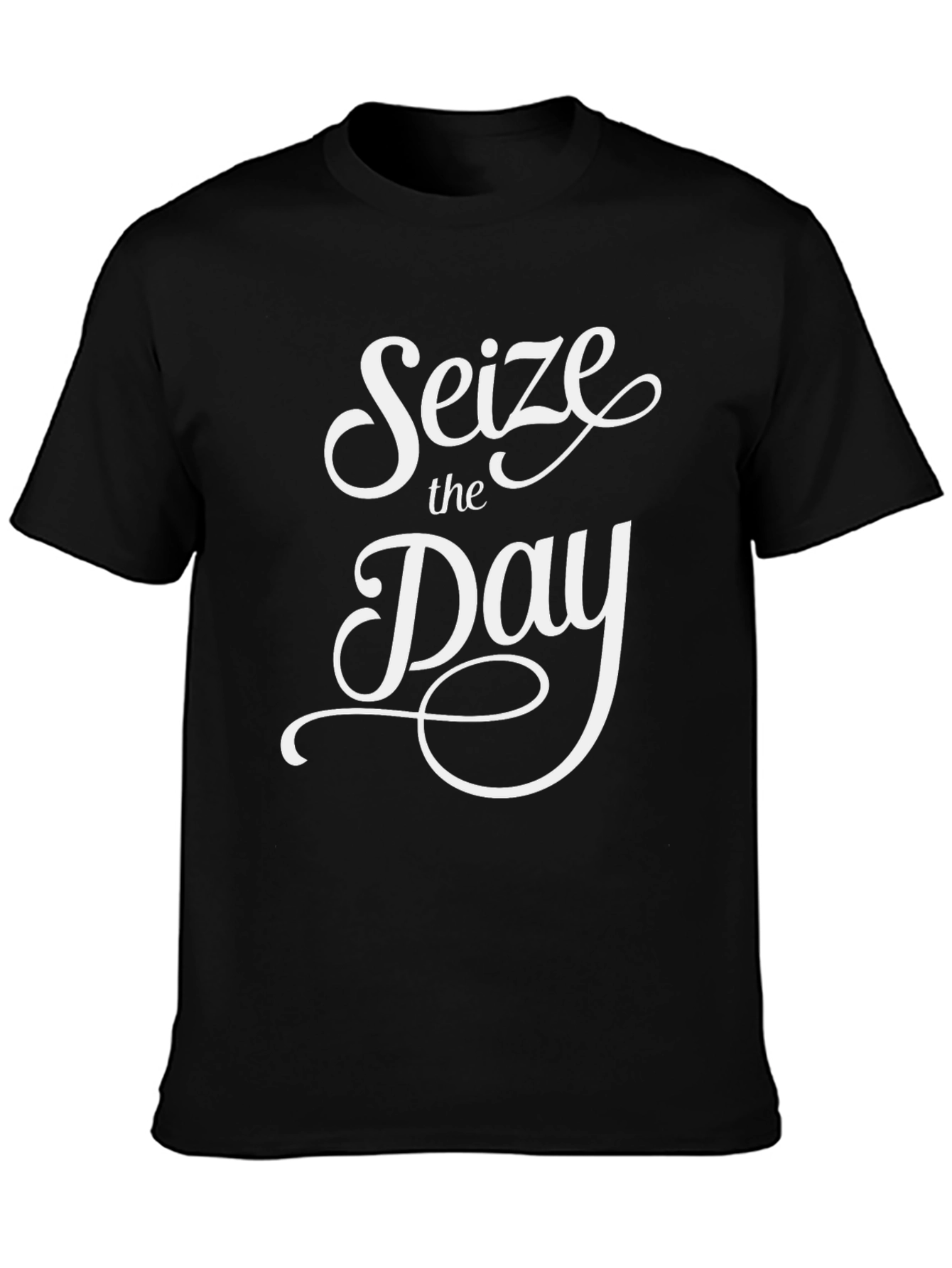 Seize the Day Black Graphic Tee