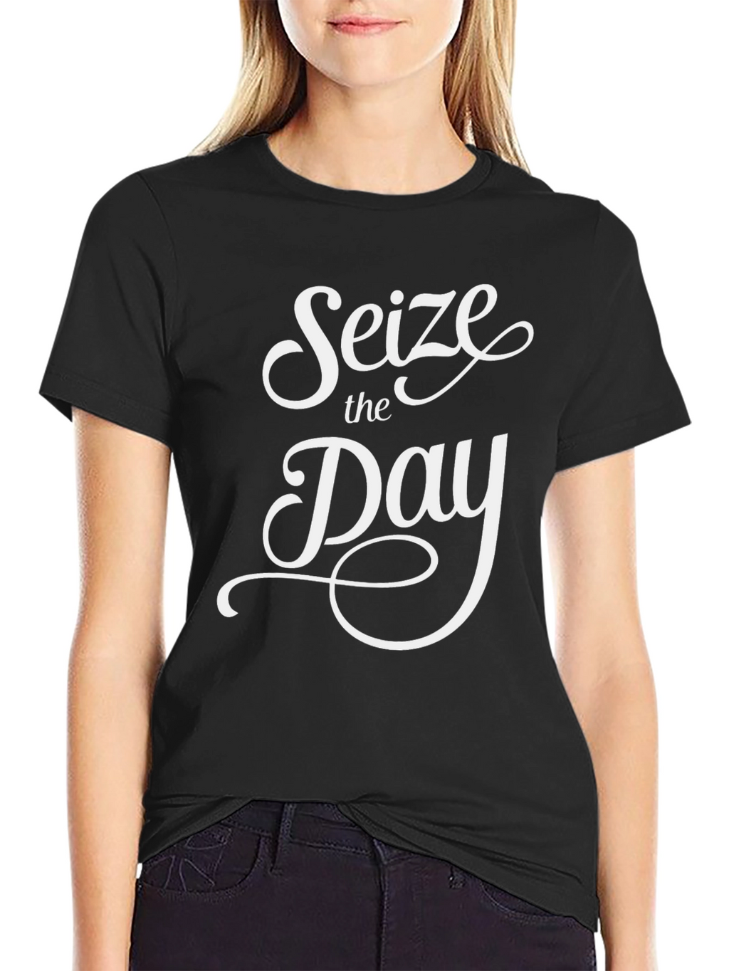 Seize the Day Black Graphic Tee