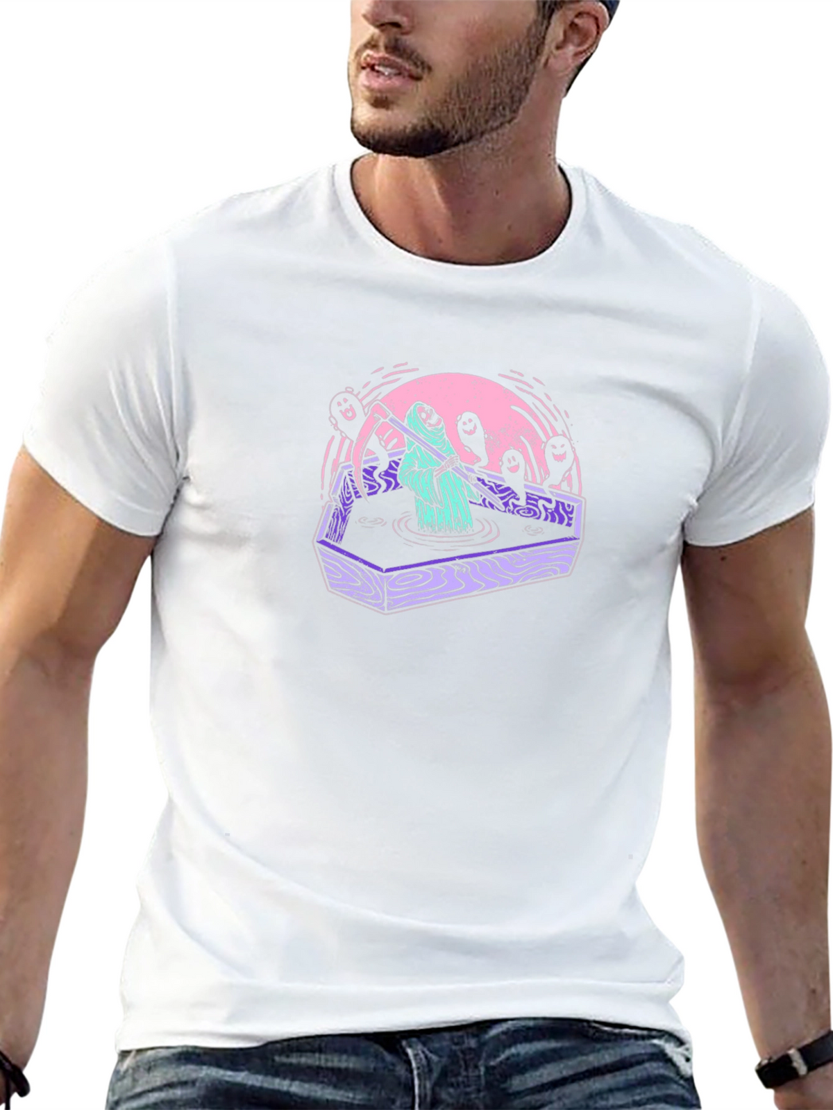 Grim Reaper Coffin Tee - Spooky Style