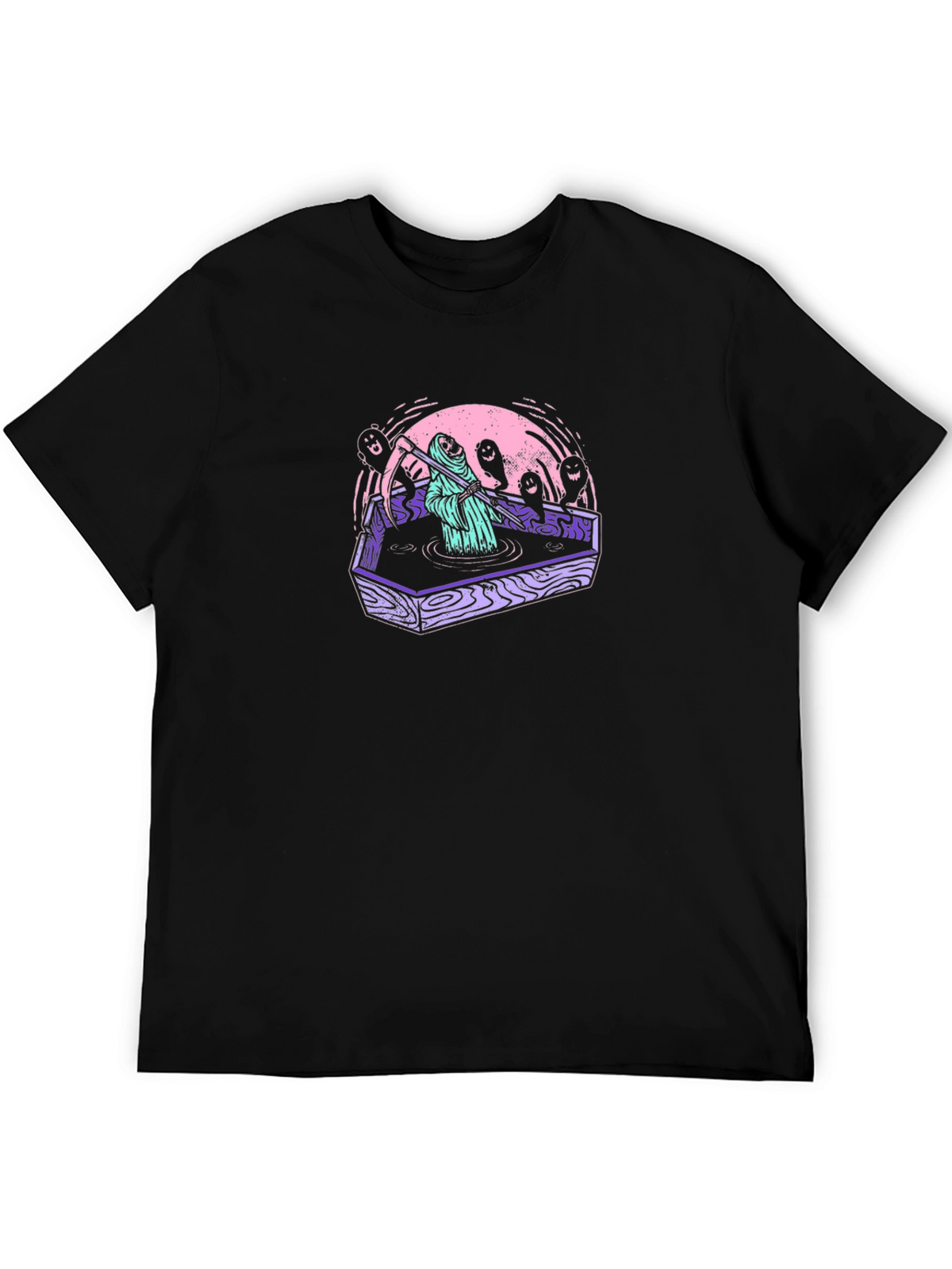 Grim Reaper Coffin Tee - Spooky Style