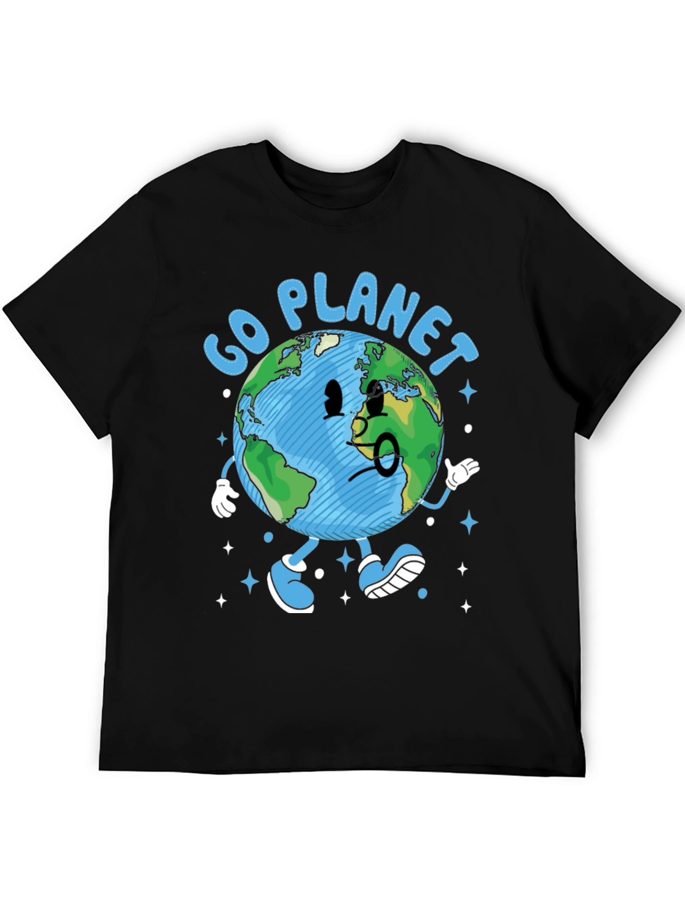 Go Planet T-Shirt - Earth Cartoon Graphic Tee