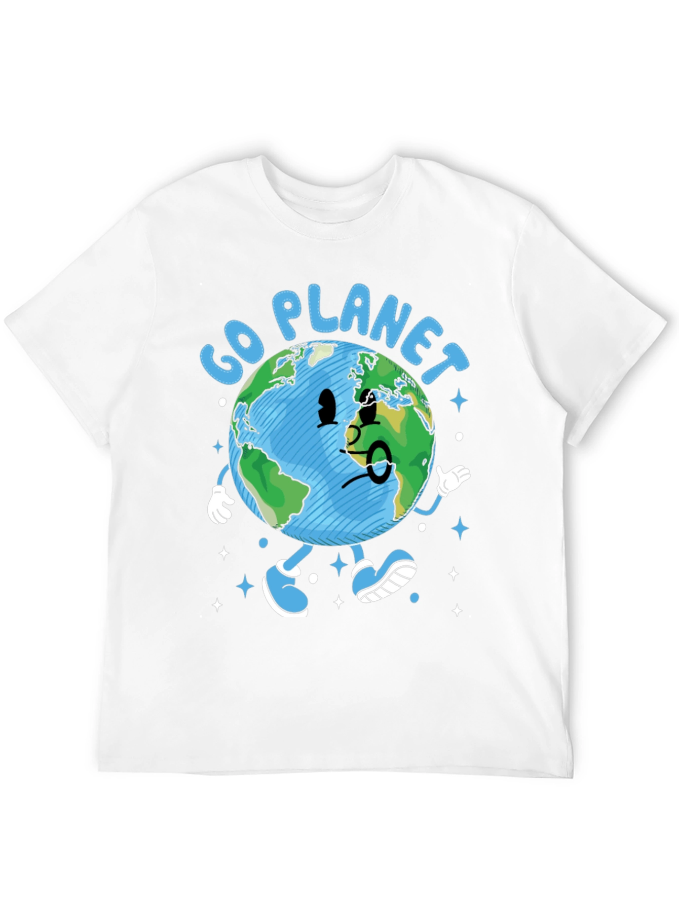 Go Planet T-Shirt - Earth Cartoon Graphic Tee
