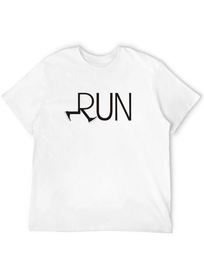 Black RUN T-Shirt with Shoe Accents