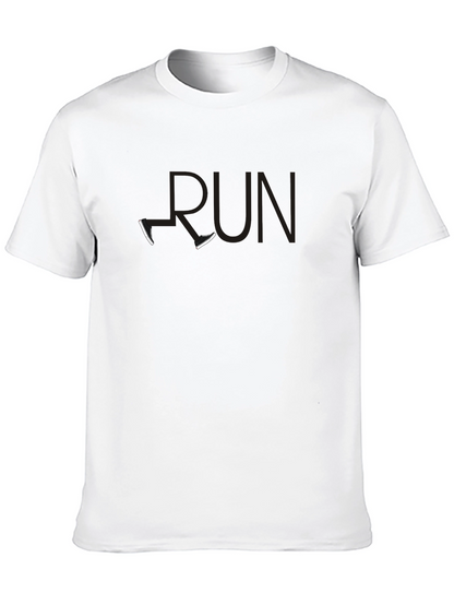 Black RUN T-Shirt with Shoe Accents