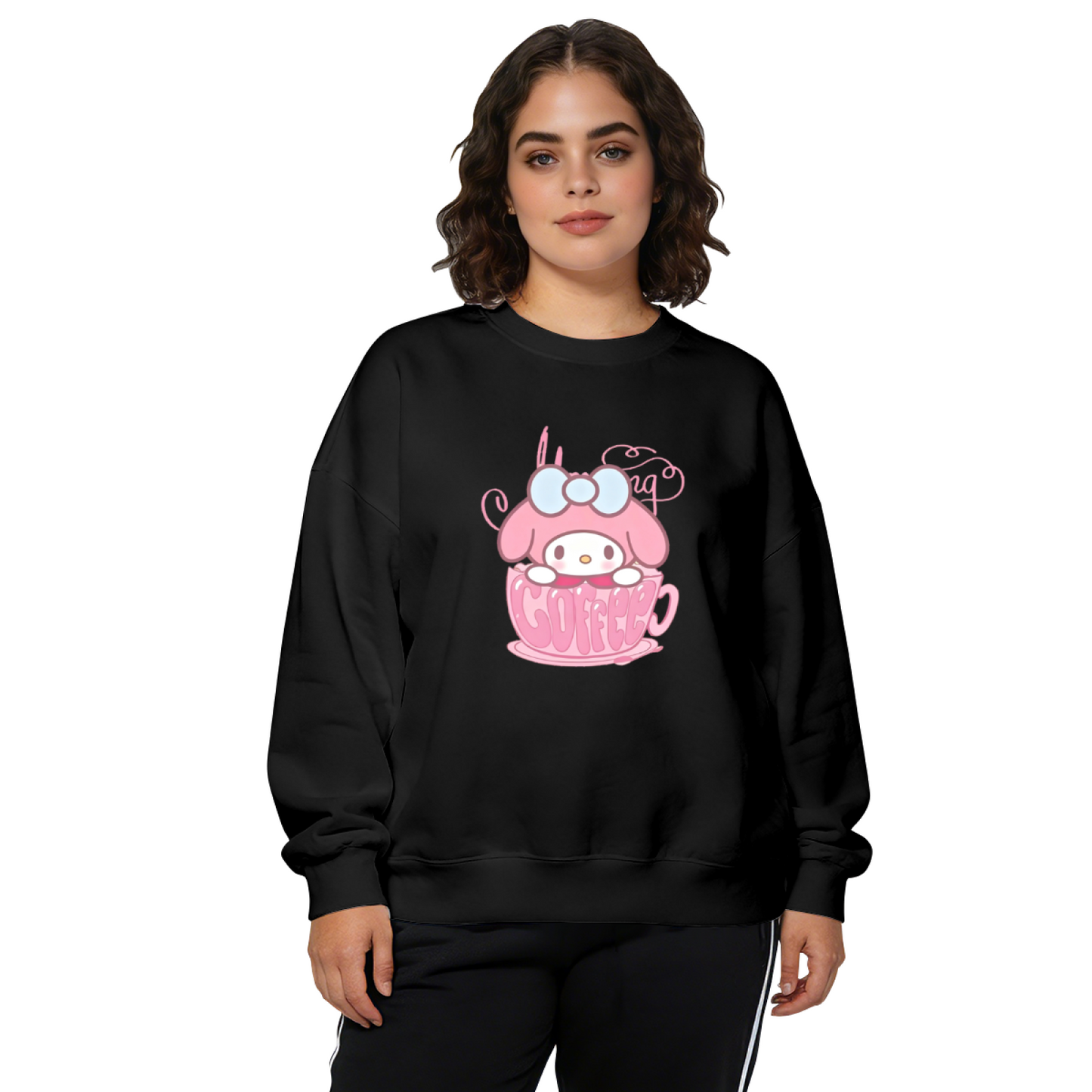 Cozy Coffee?Cup My Melody Kawaii Crewneck Sweatshirt