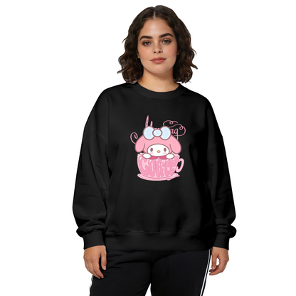 Cozy Coffee?Cup My Melody Kawaii Crewneck Sweatshirt