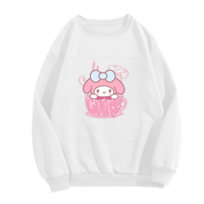Cozy Coffee?Cup My Melody Kawaii Crewneck Sweatshirt