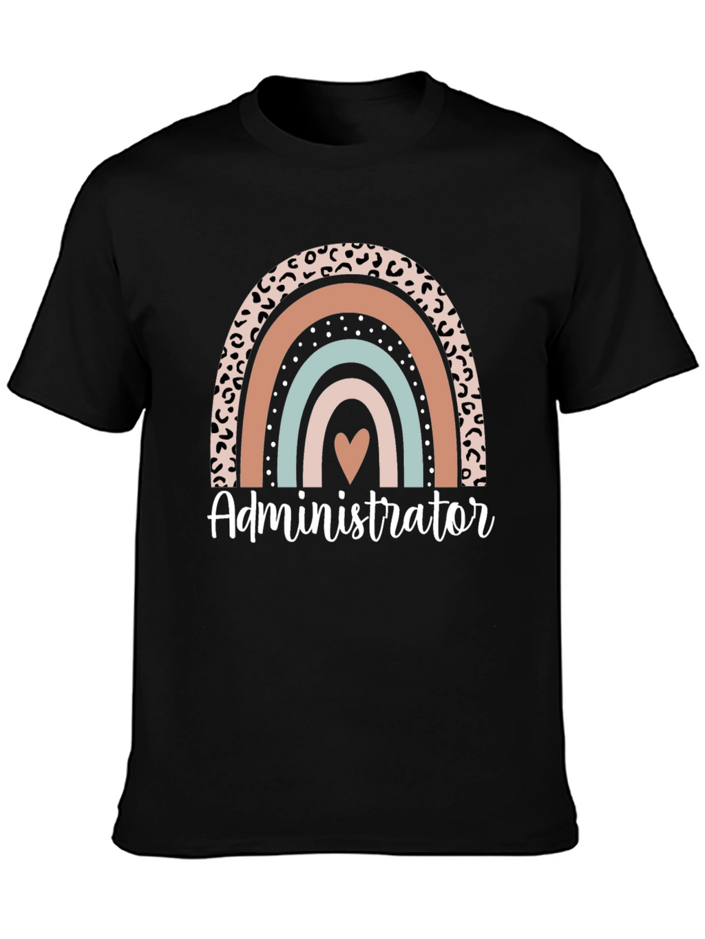 Administrator Rainbow Heart Graphic Tee