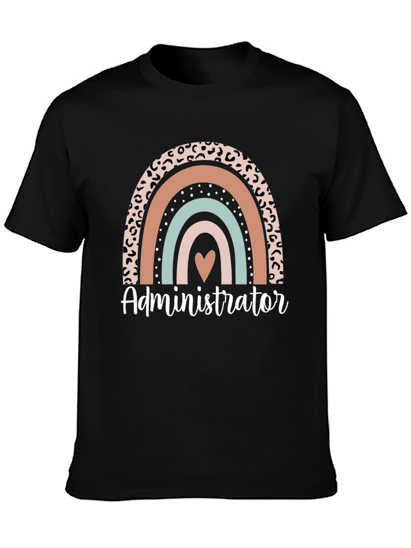 Administrator Rainbow Heart Graphic Tee