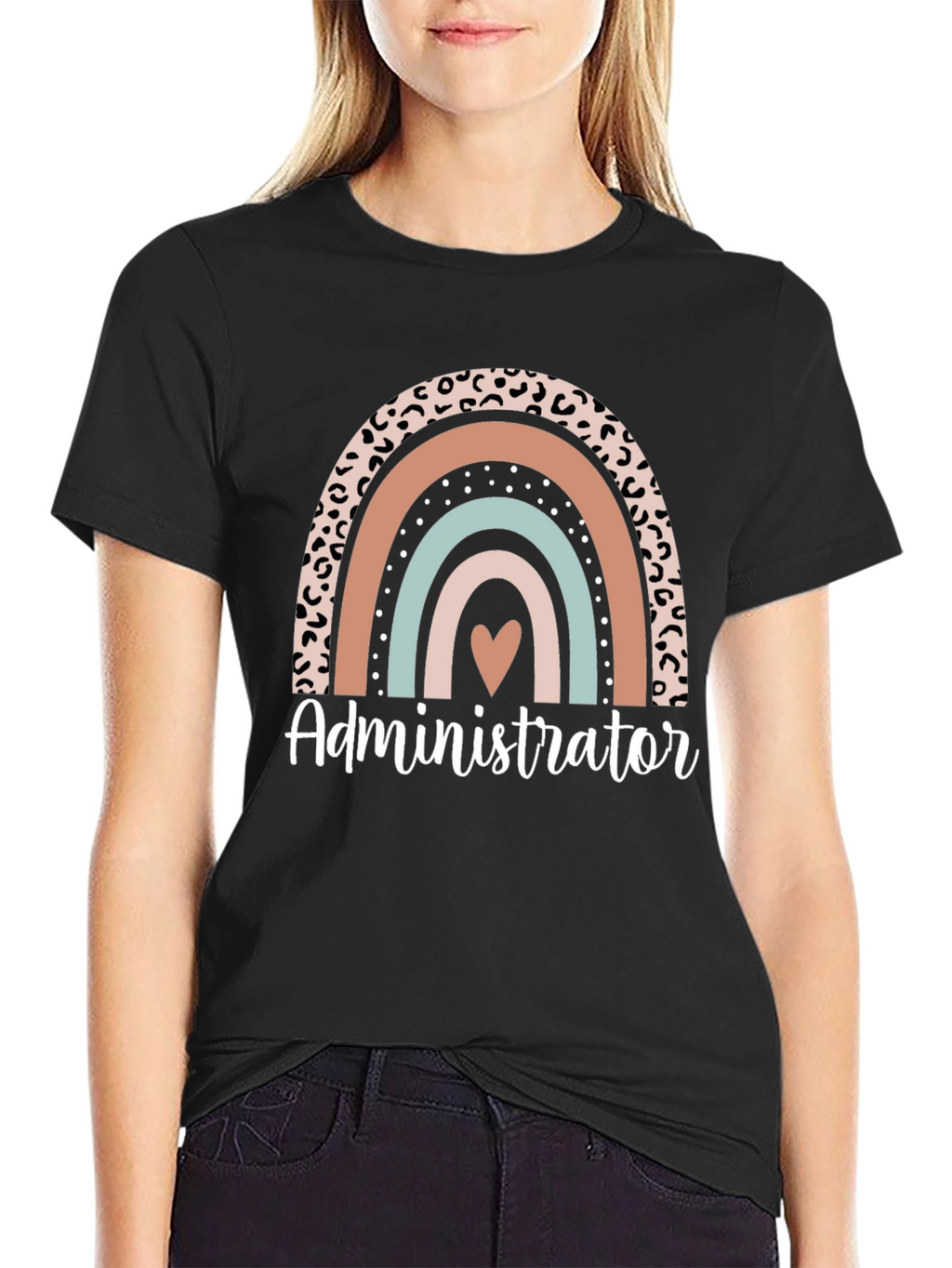 Administrator Rainbow Heart Graphic Tee