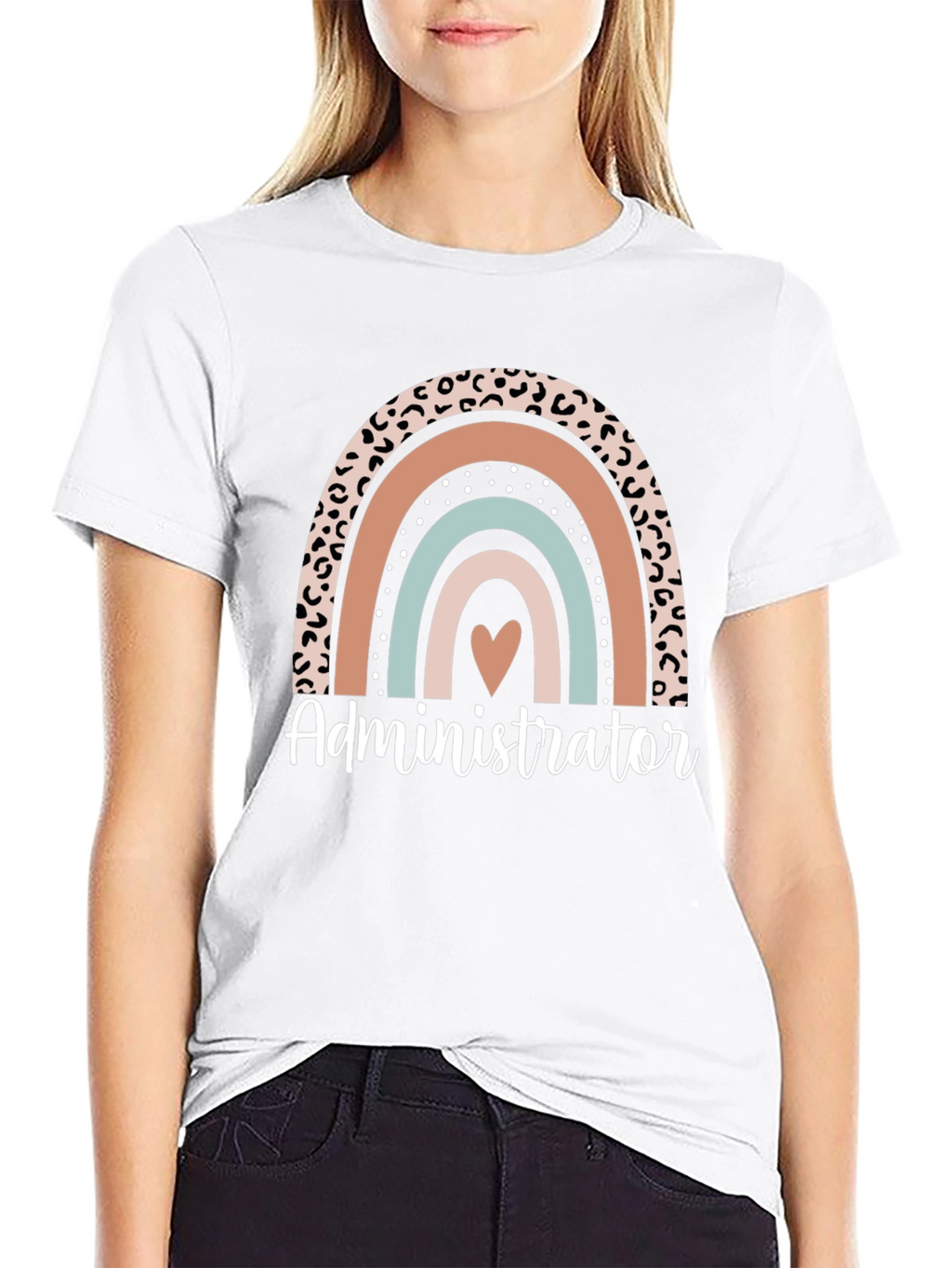 Administrator Rainbow Heart Graphic Tee
