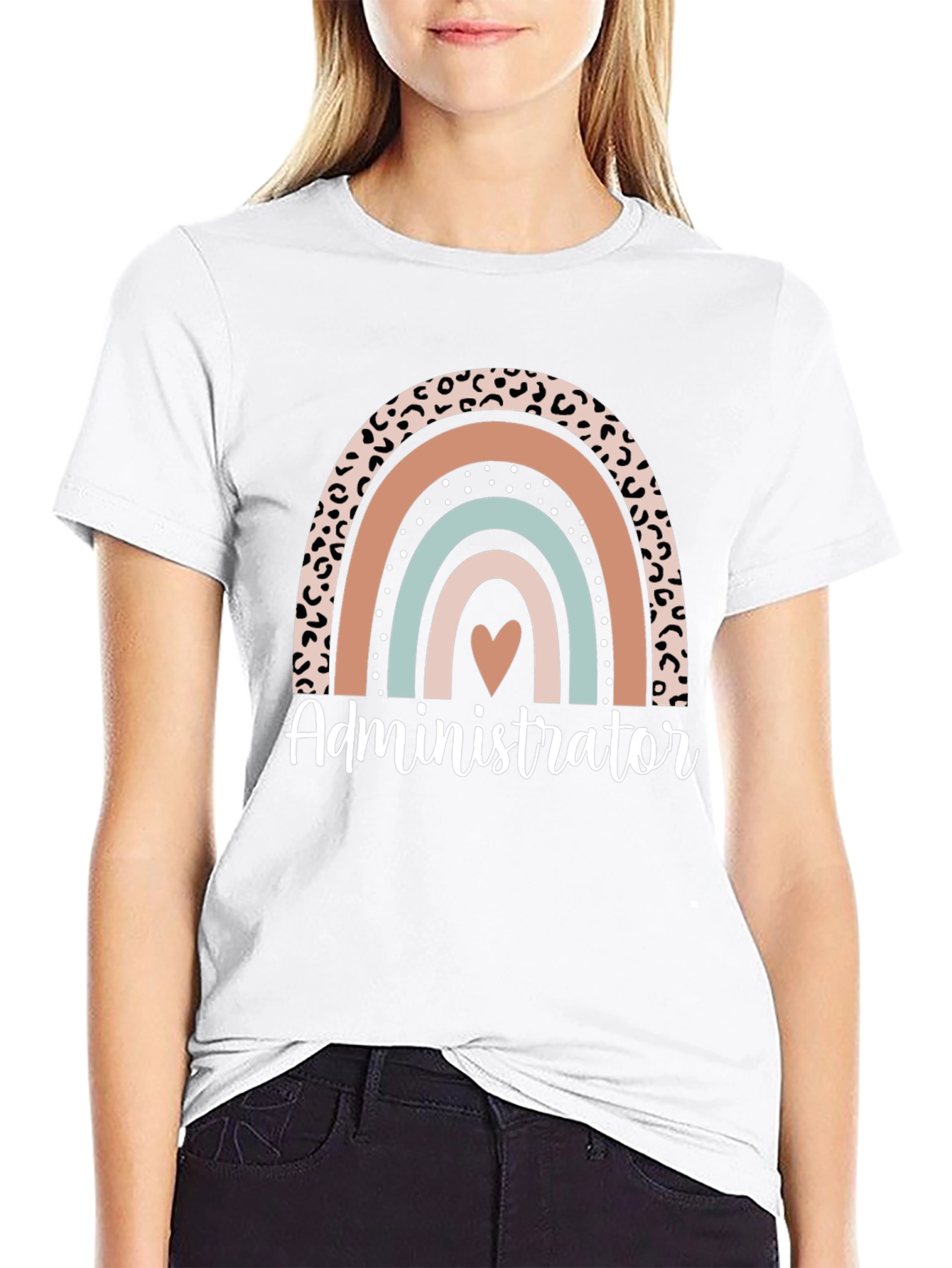 Administrator Rainbow Heart Graphic Tee