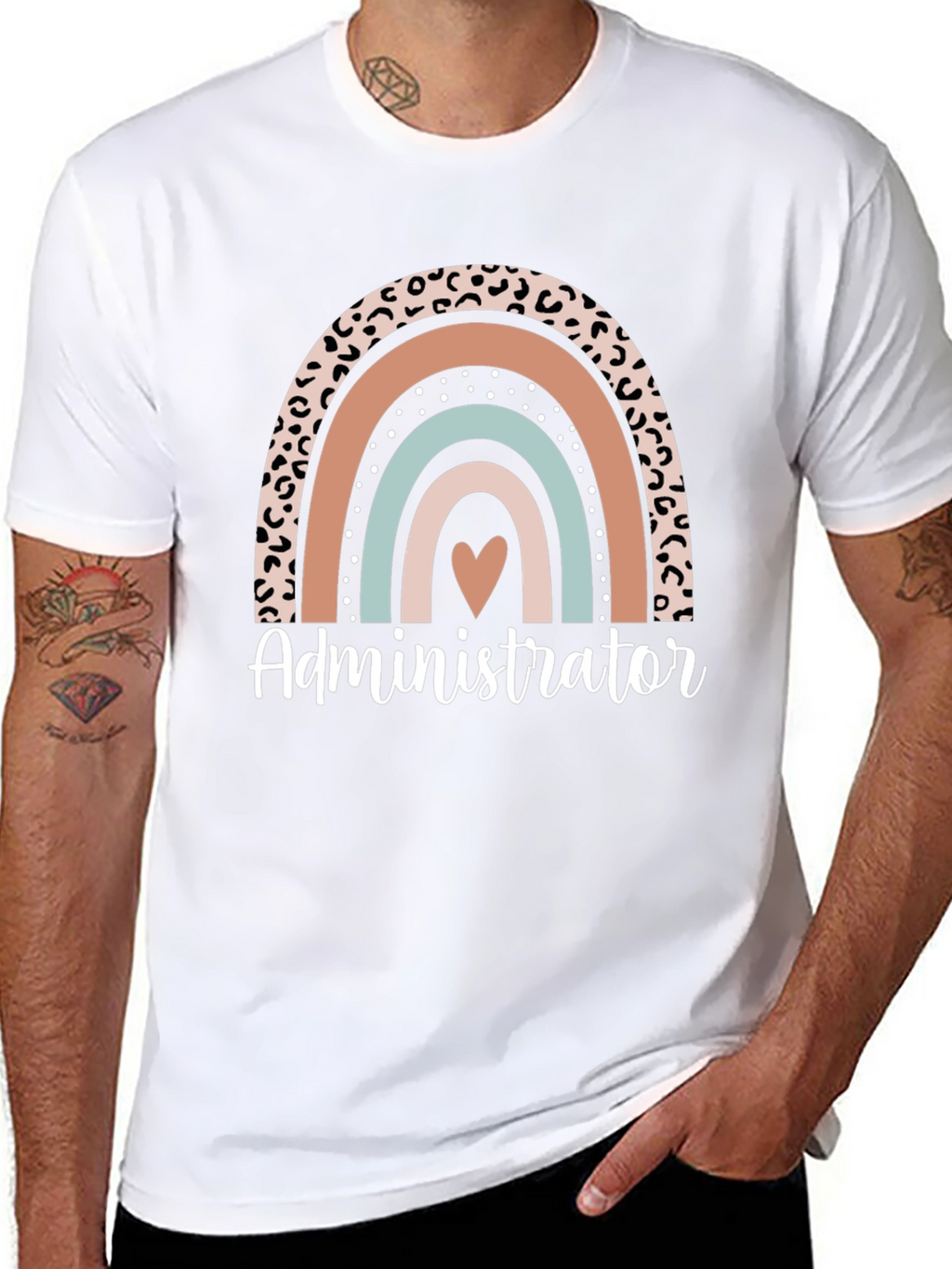Administrator Rainbow Heart Graphic Tee