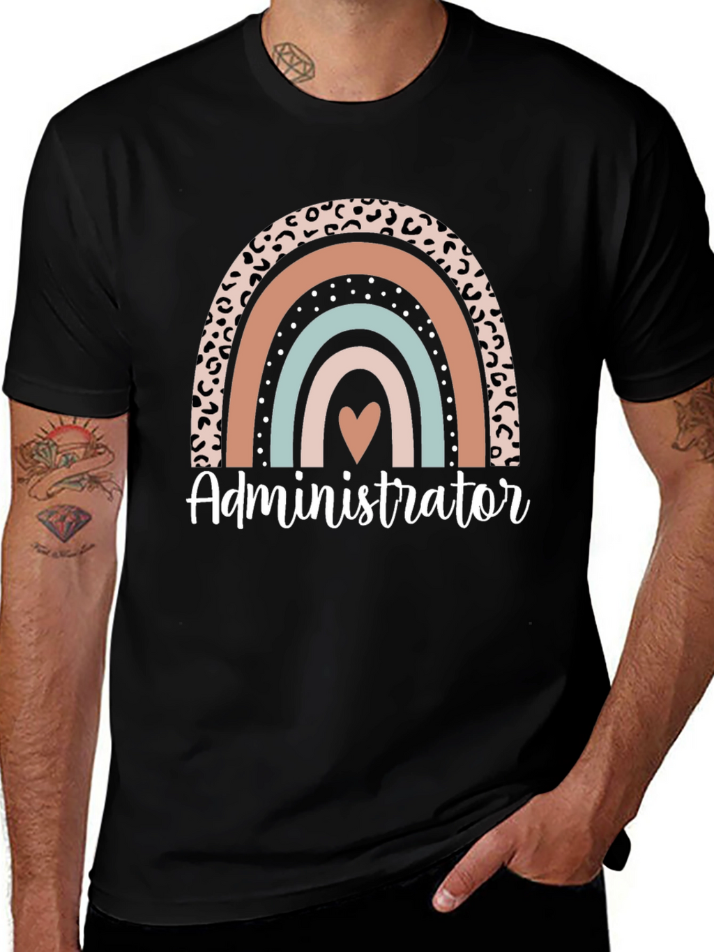 Administrator Rainbow Heart Graphic Tee