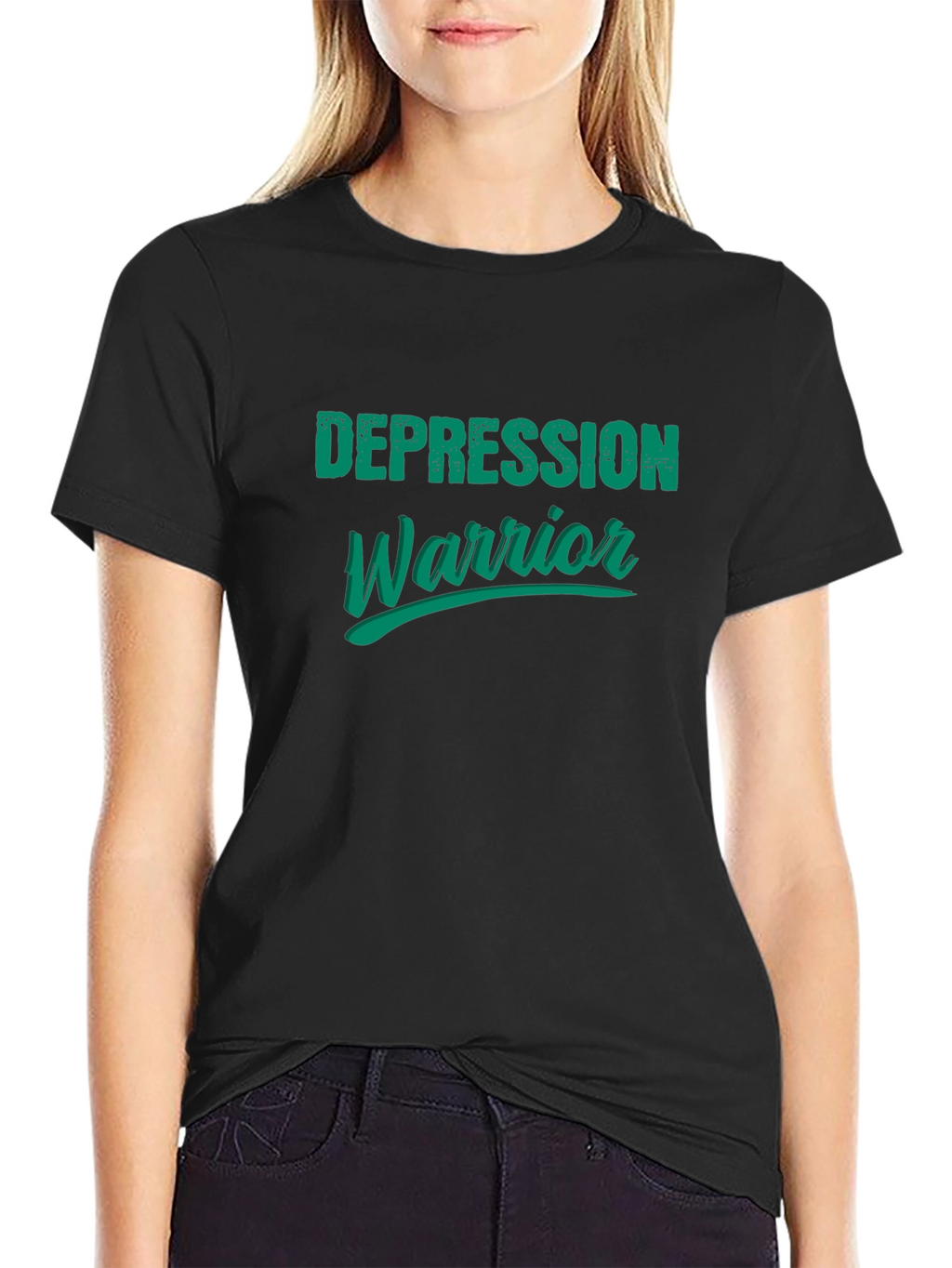 Depression Warrior Graphic Tee - Black