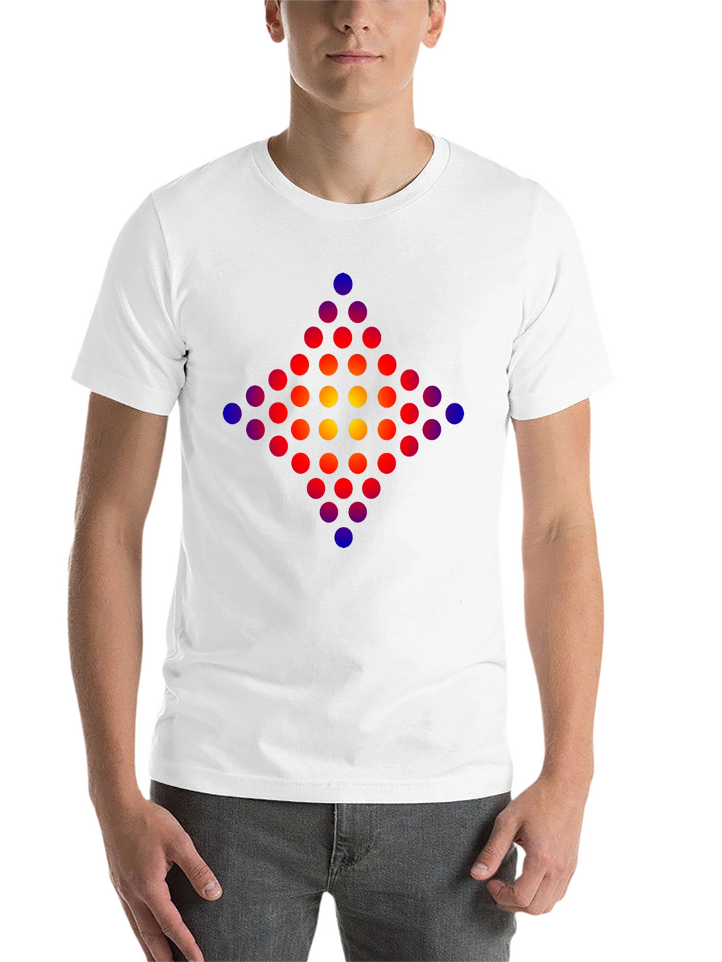 Geometric Dot Pattern T-Shirt