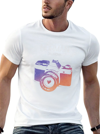 Norman Oklahoma Camera Graphic T-Shirt