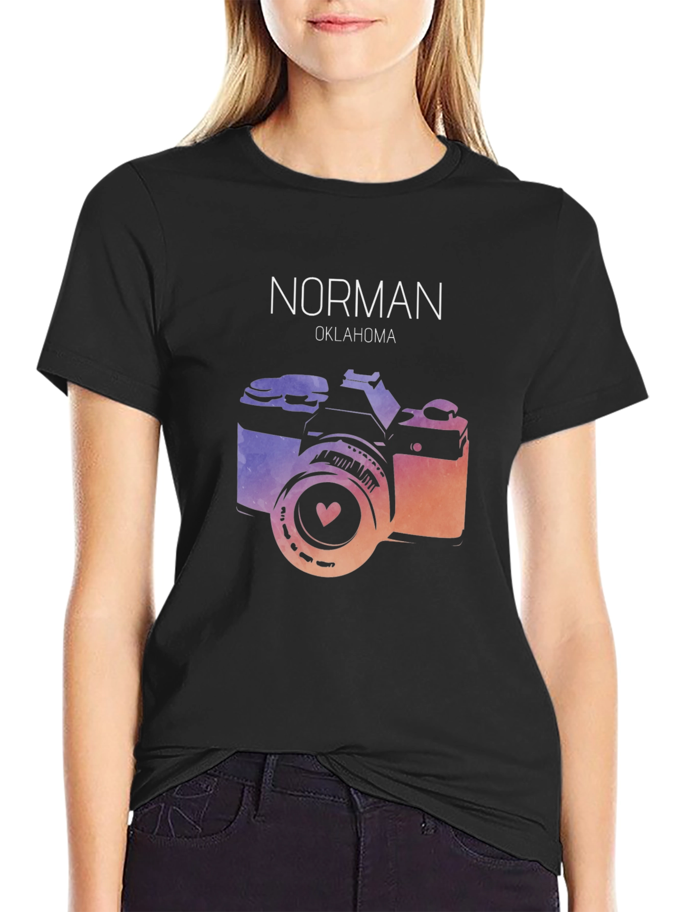 Norman Oklahoma Camera Graphic T-Shirt