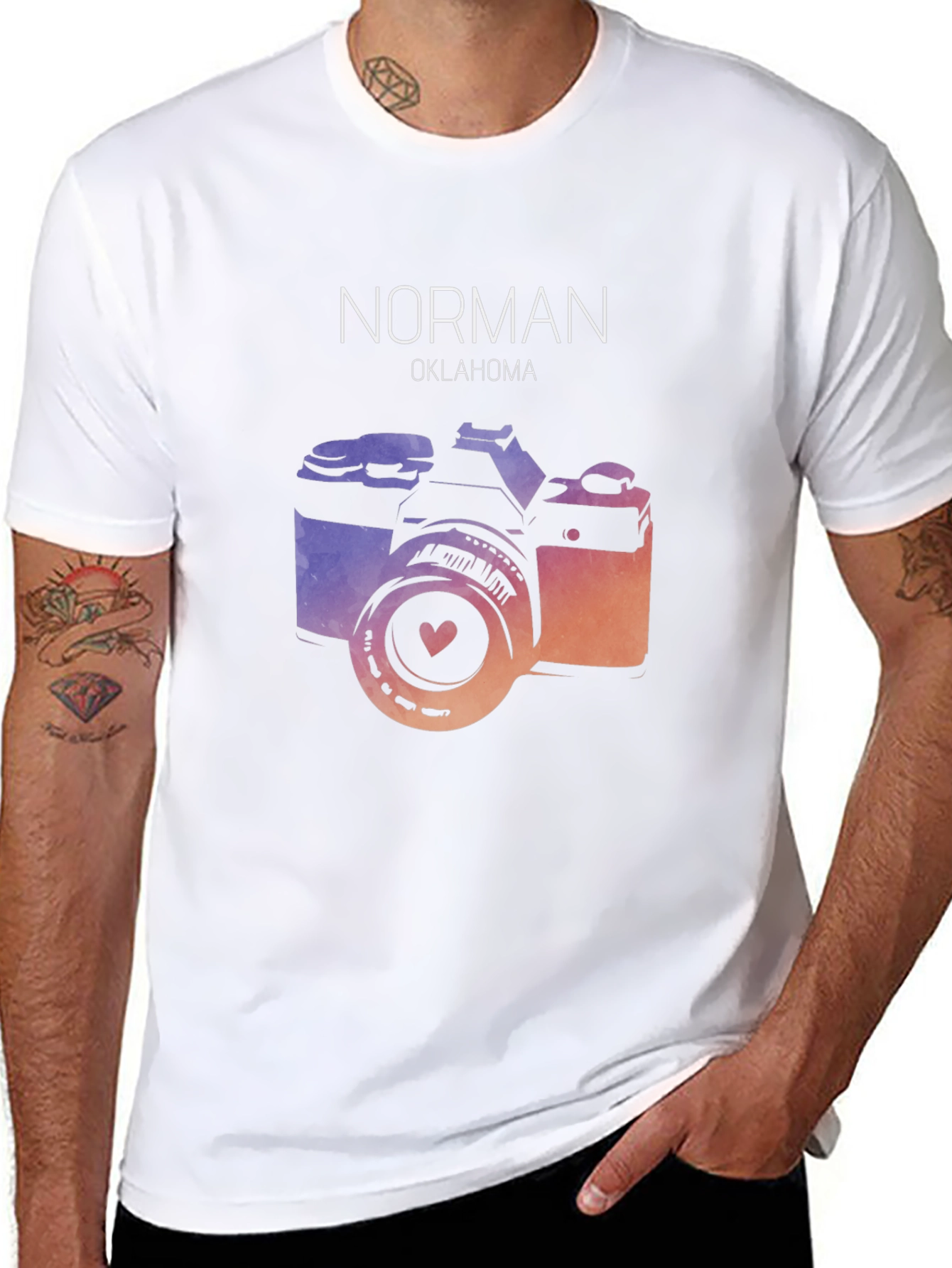 Norman Oklahoma Camera Graphic T-Shirt