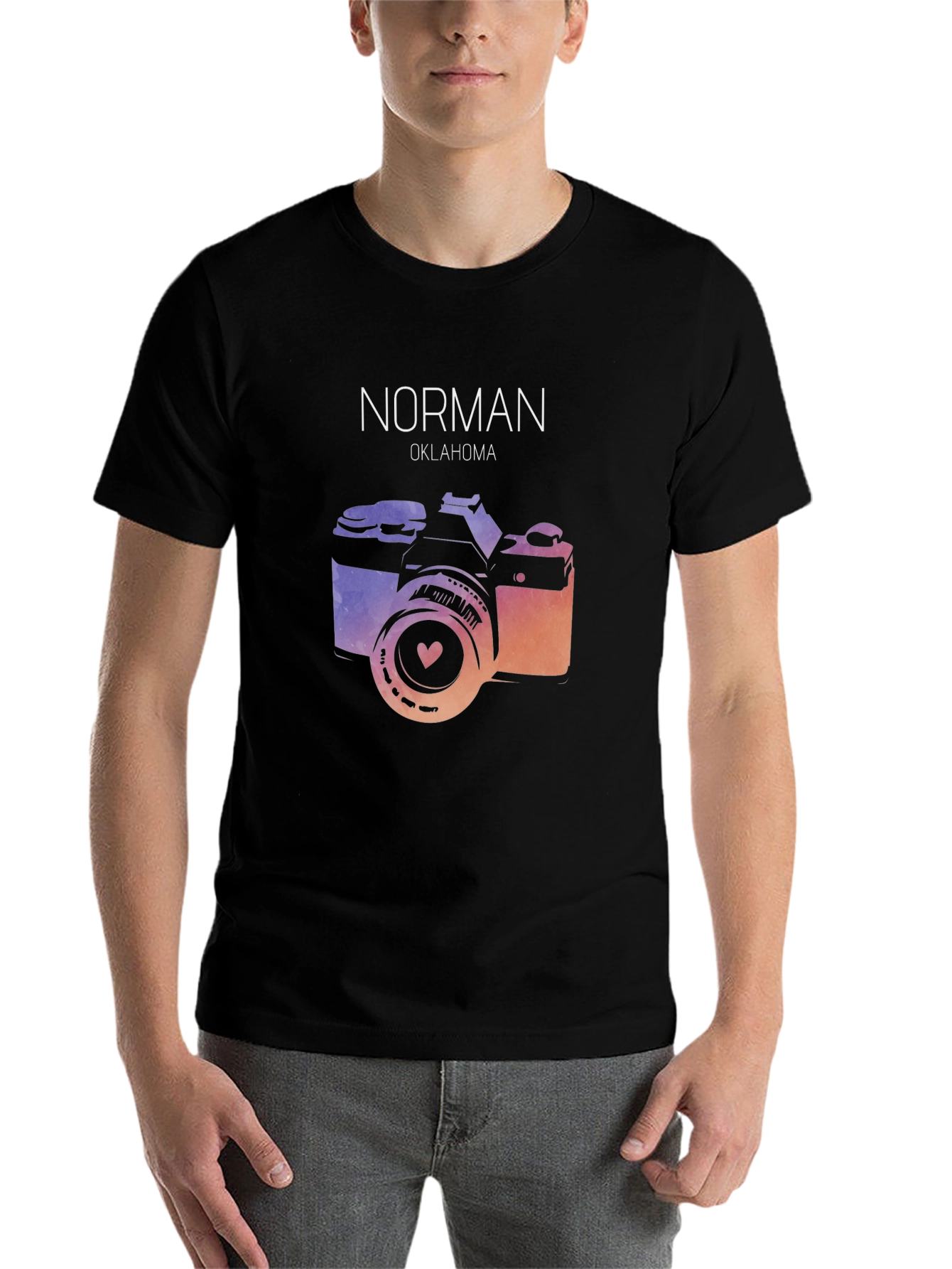 Norman Oklahoma Camera Graphic T-Shirt