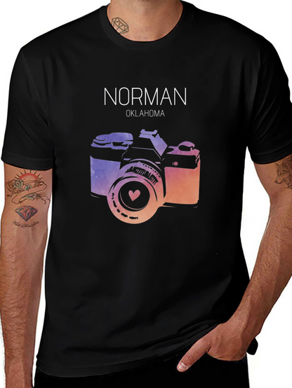 Norman Oklahoma Camera Graphic T-Shirt