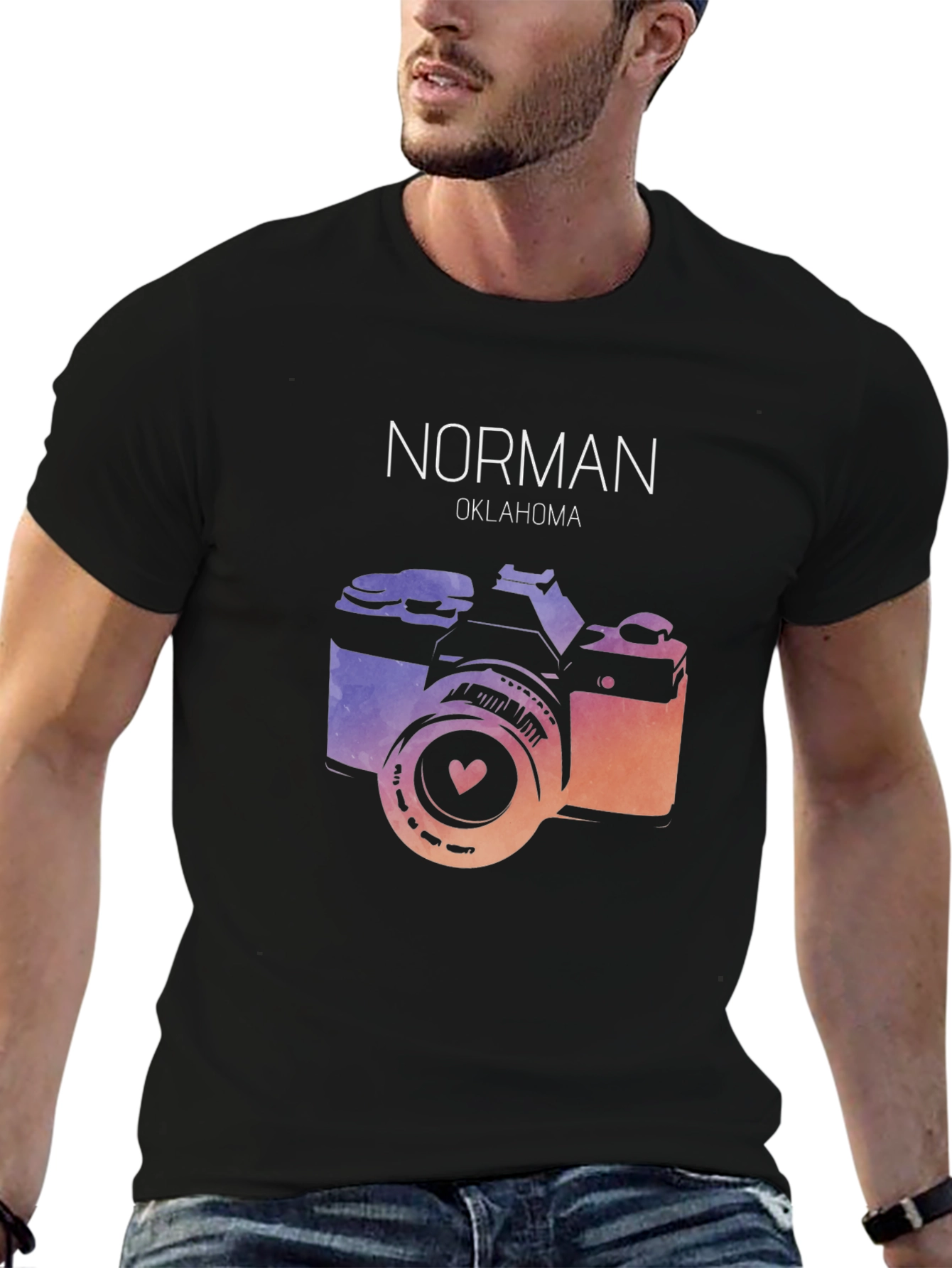 Norman Oklahoma Camera Graphic T-Shirt