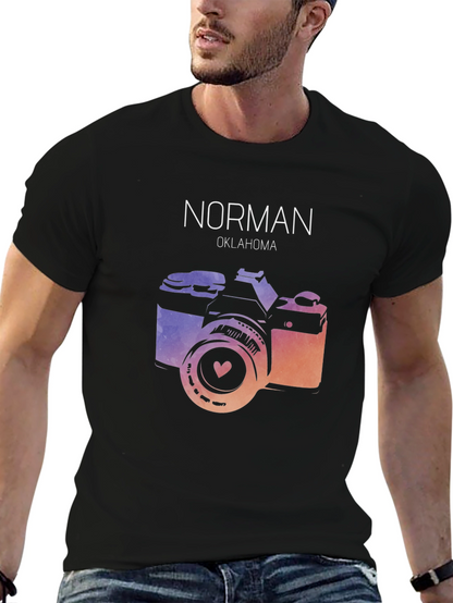Norman Oklahoma Camera Graphic T-Shirt