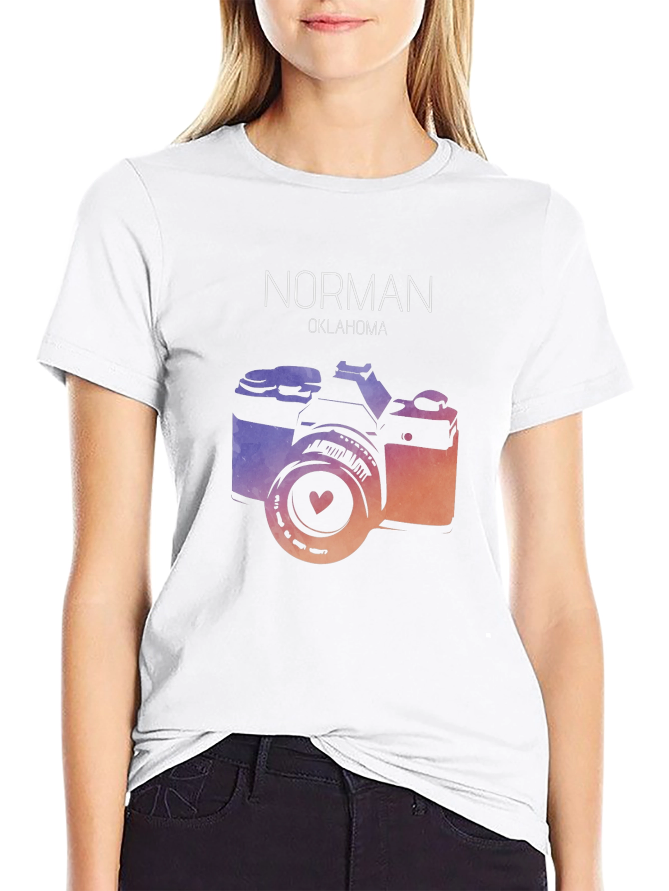 Norman Oklahoma Camera Graphic T-Shirt