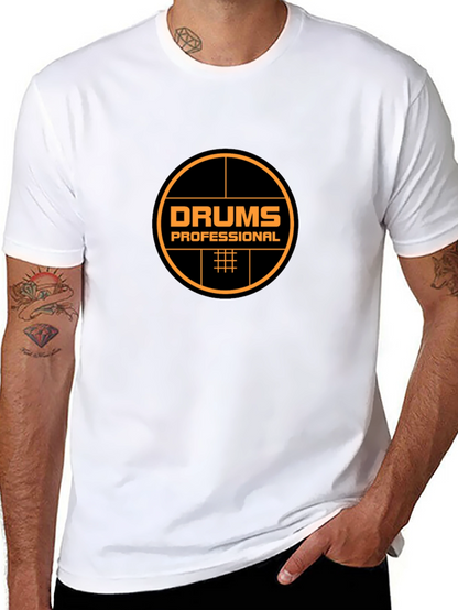Drums Professional Black T-Shirt - Music Lover Tee