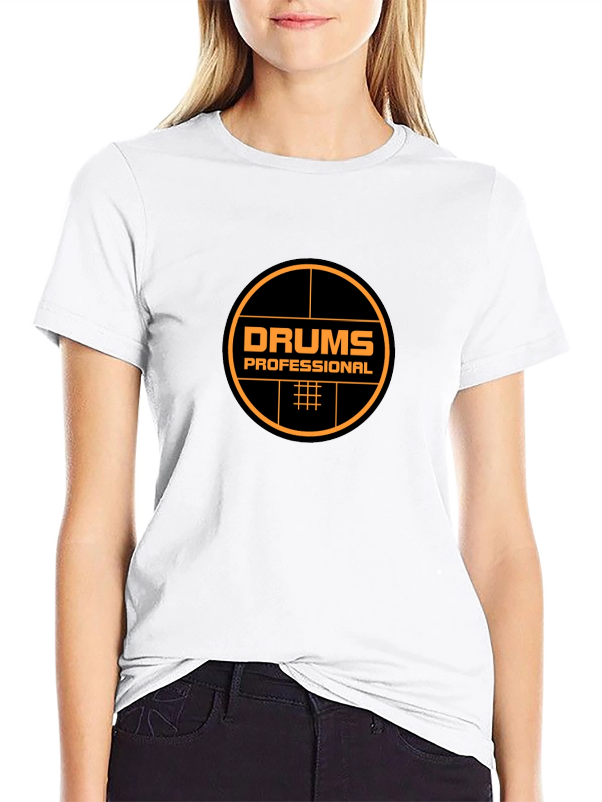Drums Professional Black T-Shirt - Music Lover Tee