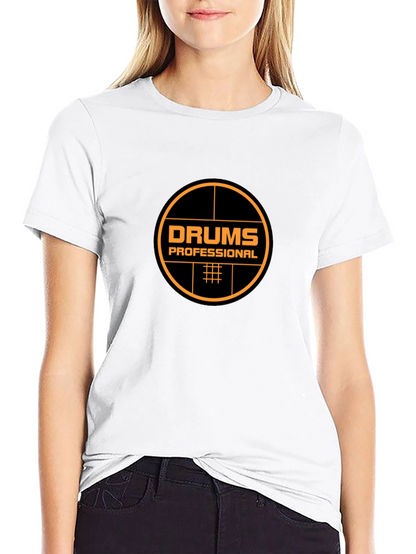 Drums Professional Black T-Shirt - Music Lover Tee