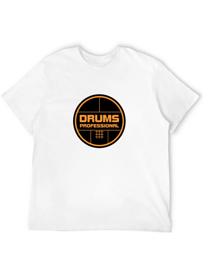 Drums Professional Black T-Shirt - Music Lover Tee