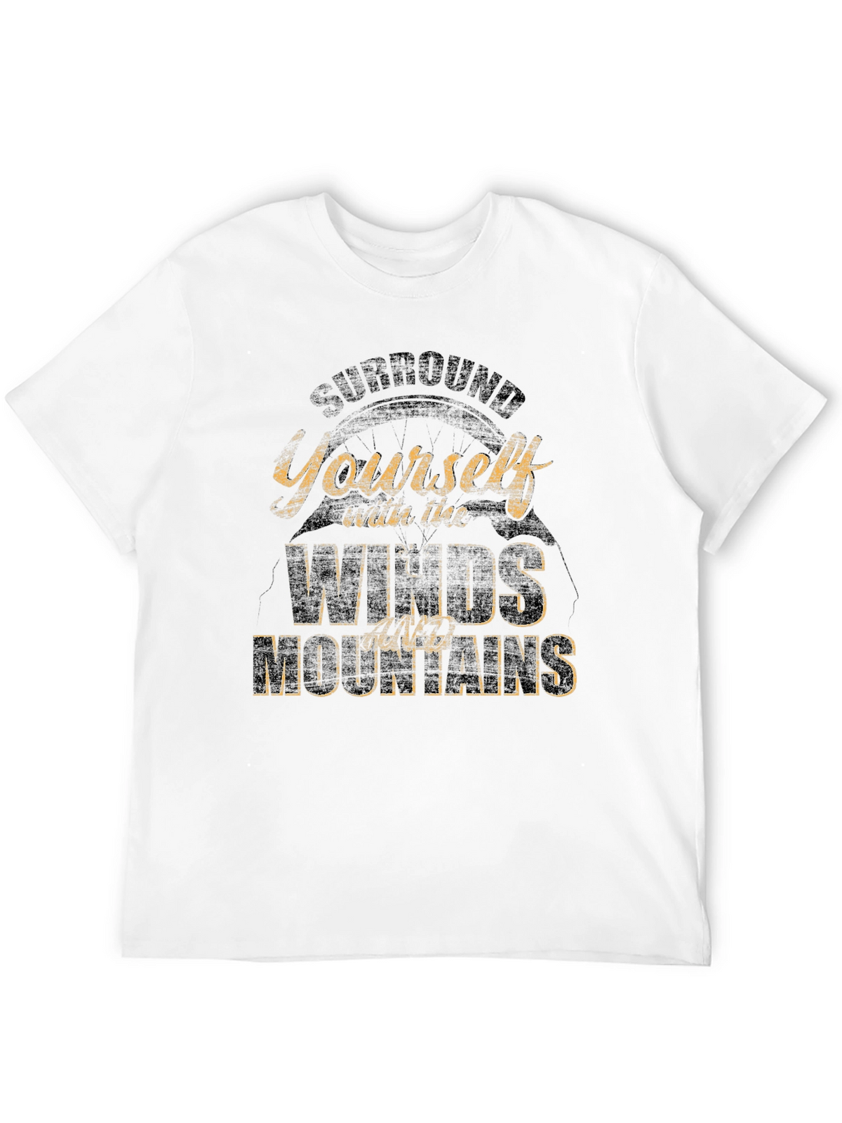 Mountains & Winds Graphic Tee - Black Casual Shirt