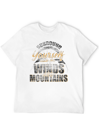 Mountains & Winds Graphic Tee - Black Casual Shirt