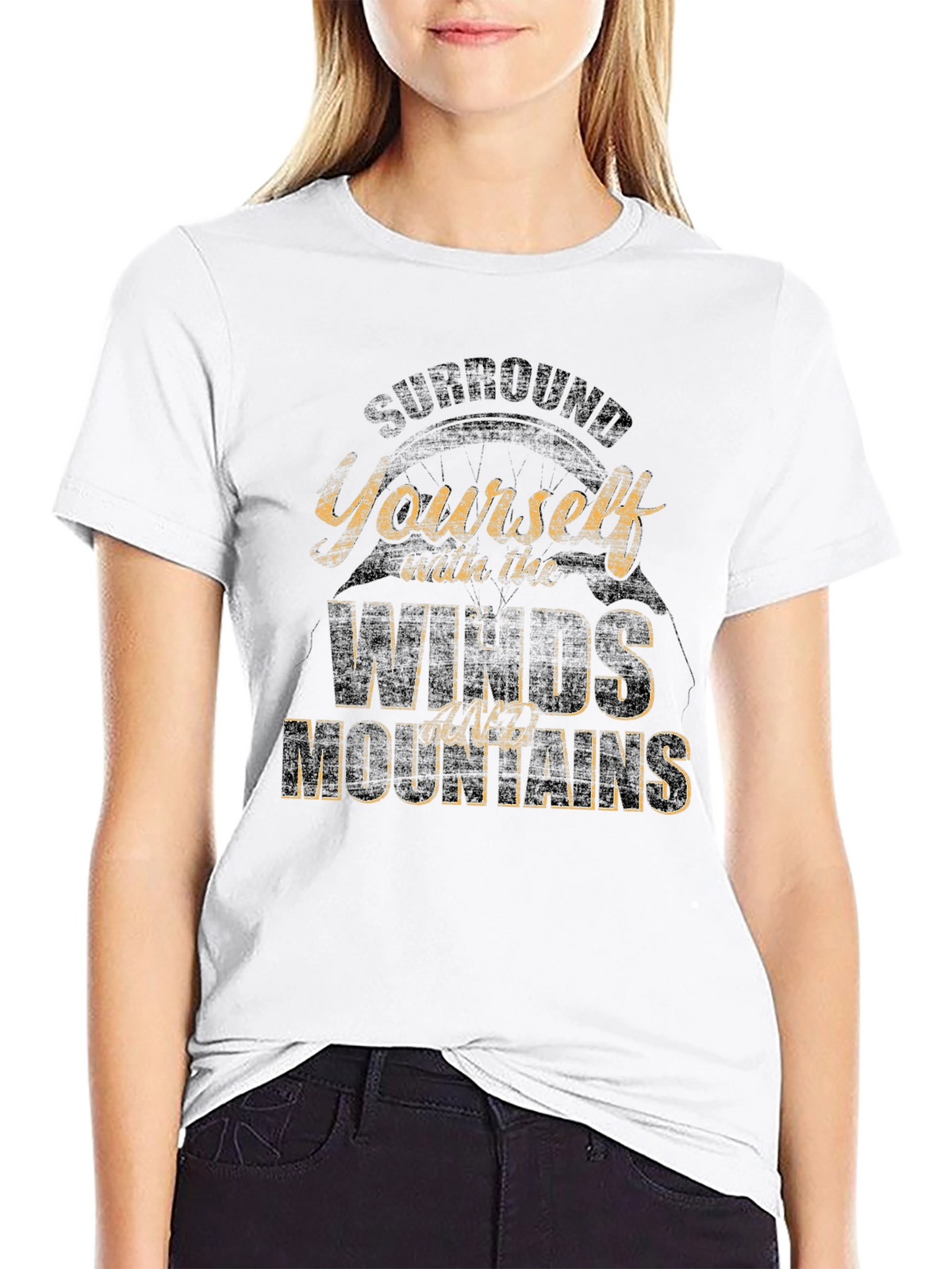 Mountains & Winds Graphic Tee - Black Casual Shirt