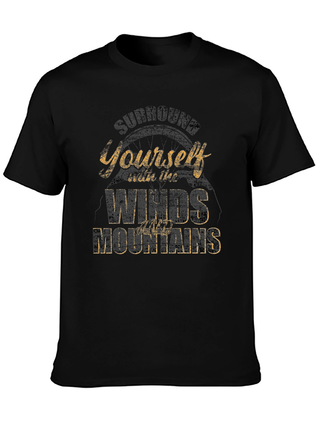 Mountains & Winds Graphic Tee - Black Casual Shirt