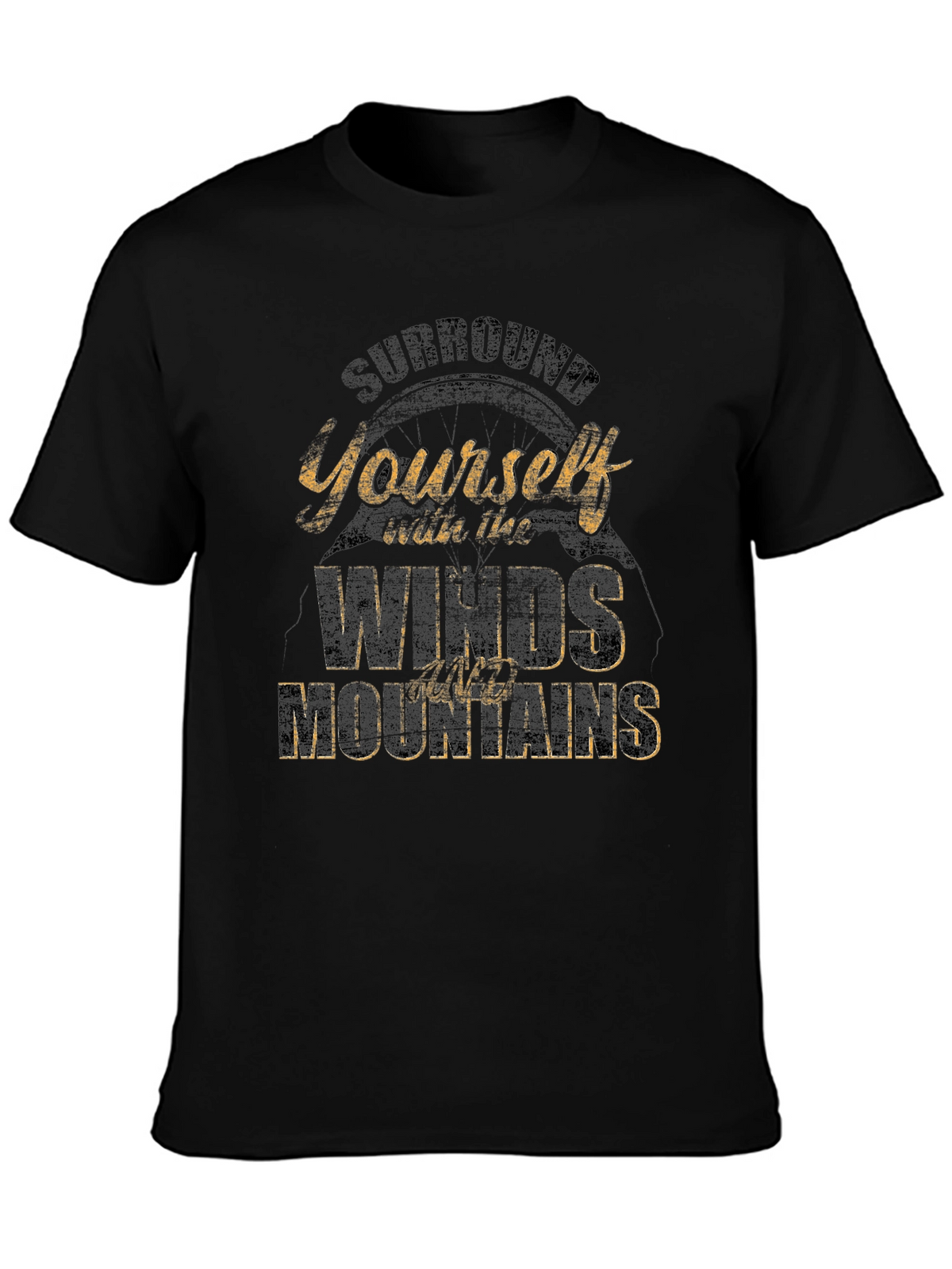 Mountains & Winds Graphic Tee - Black Casual Shirt